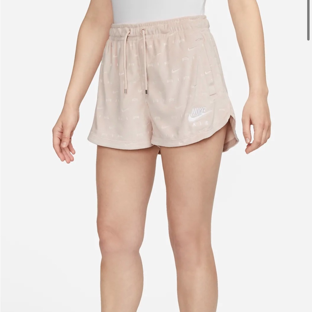 Nike pink Velour Mid rise shorts Size M